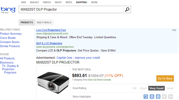 Bing shopping