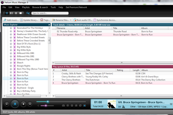 Helium Music Manager 9 interface