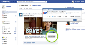 facebook donate