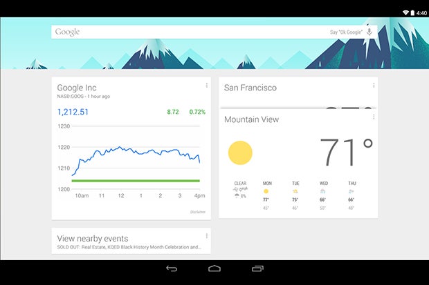 google now launchter tablet