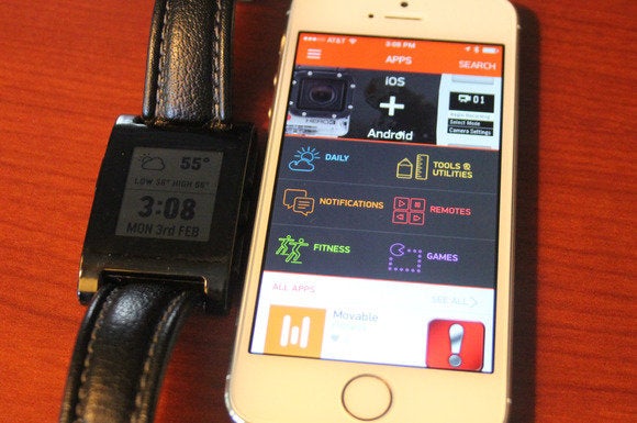 pebble with watch