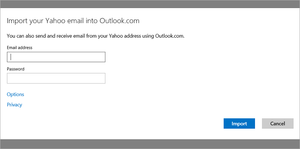 yahoo mail import