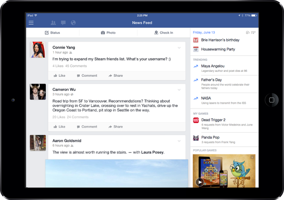 facebook ipad