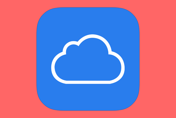 icloud red bckgnd
