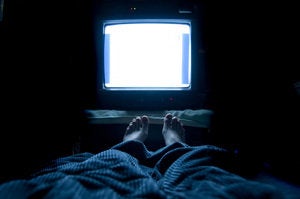 person watching tv