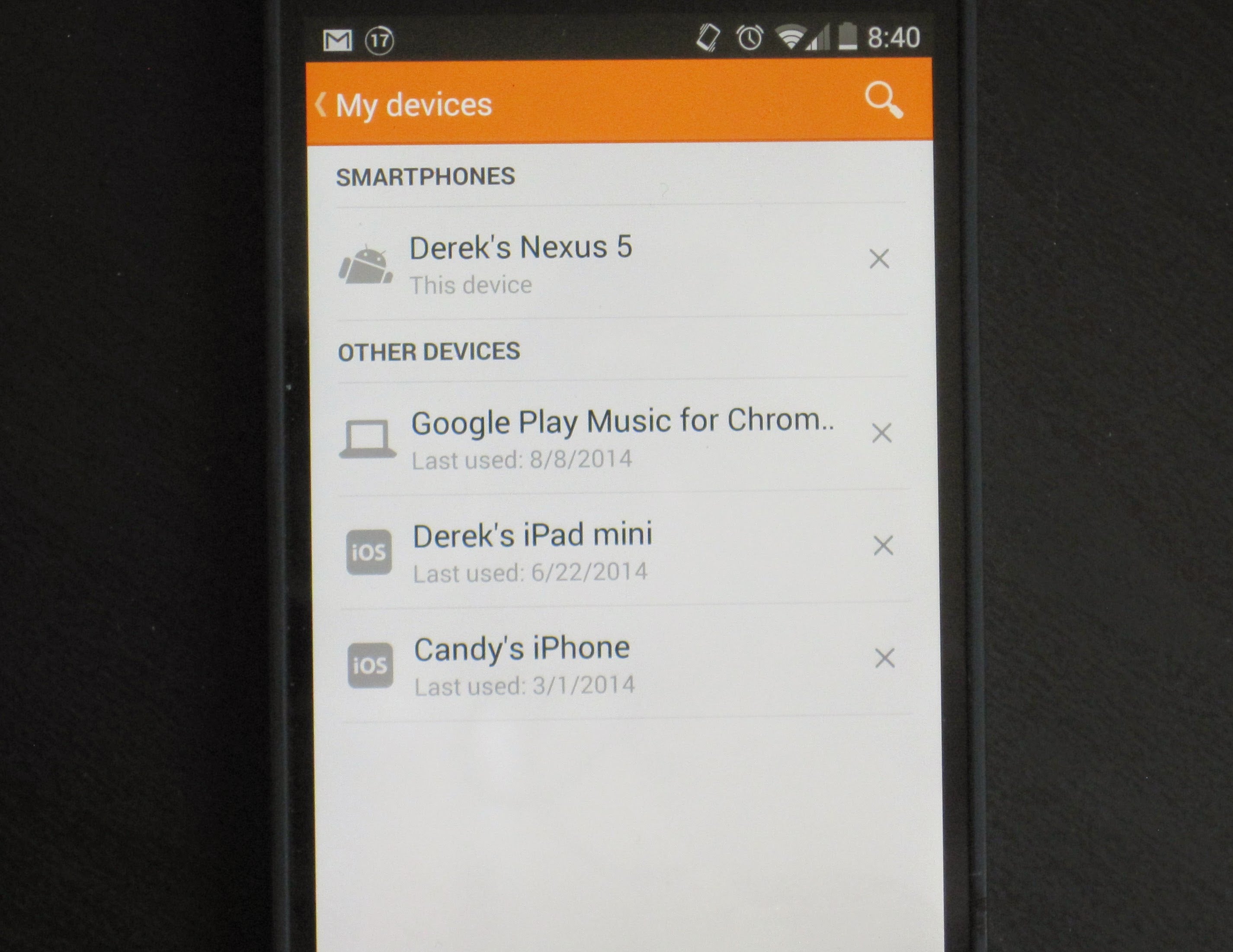 google play music devices