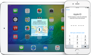 ios9 two factor login screen