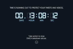 Screen shot Fight for the Future DMCA takedown abuse campaign