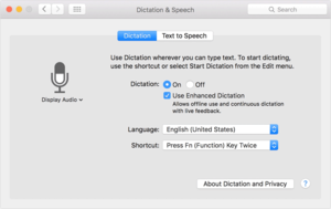 el capitan system preferences dictation speech animation
