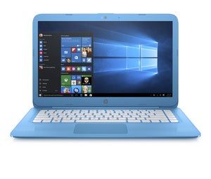 hp stream 14 aquablue frontopen win10