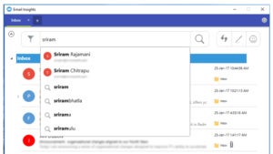 email insights search