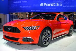 The 2015 Mustang saw its first public appearance at CES.
